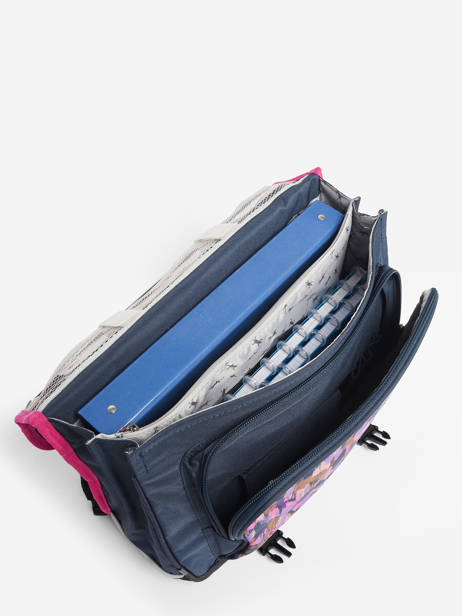 Boekentas 2 Compartimenten Cameleon Blauw actual PBBACA38 ander zicht 4